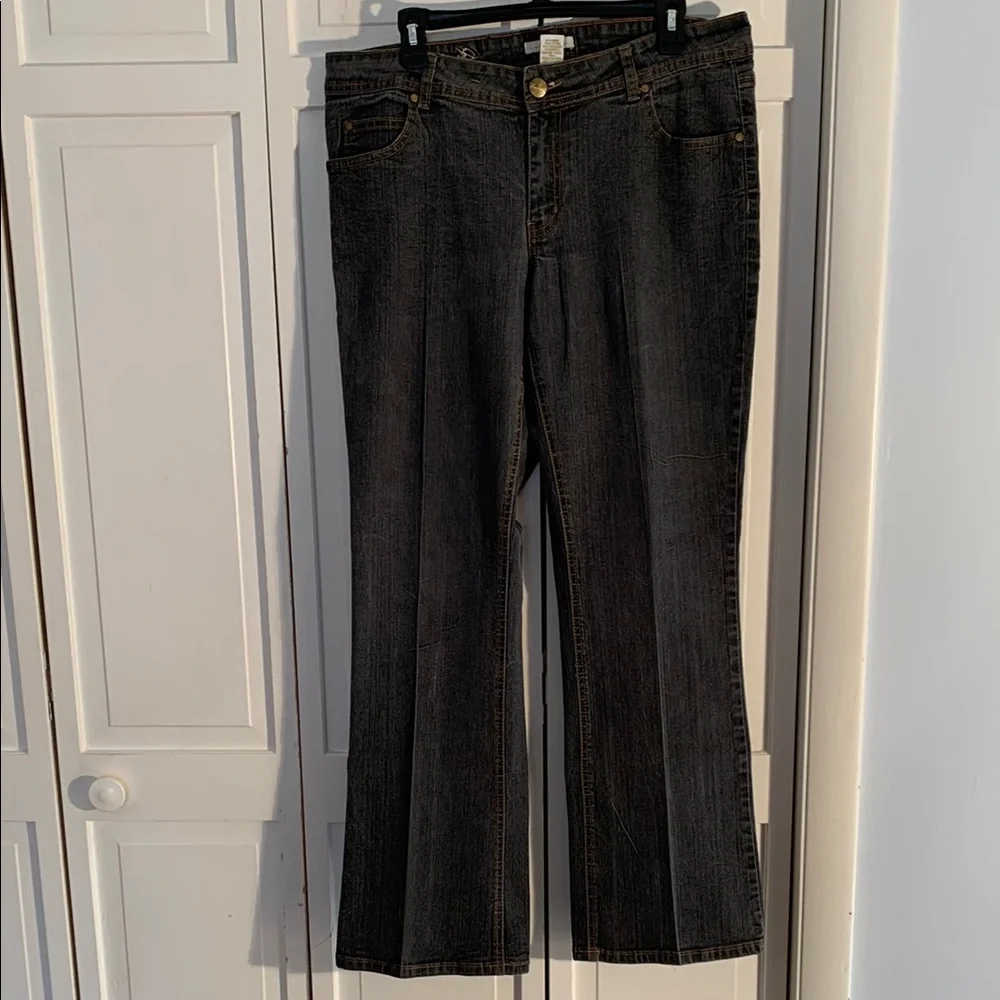 South Pole Gray Flare Wide Leg Jeans